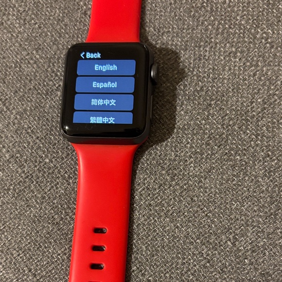 AppleWatch with Red Band
